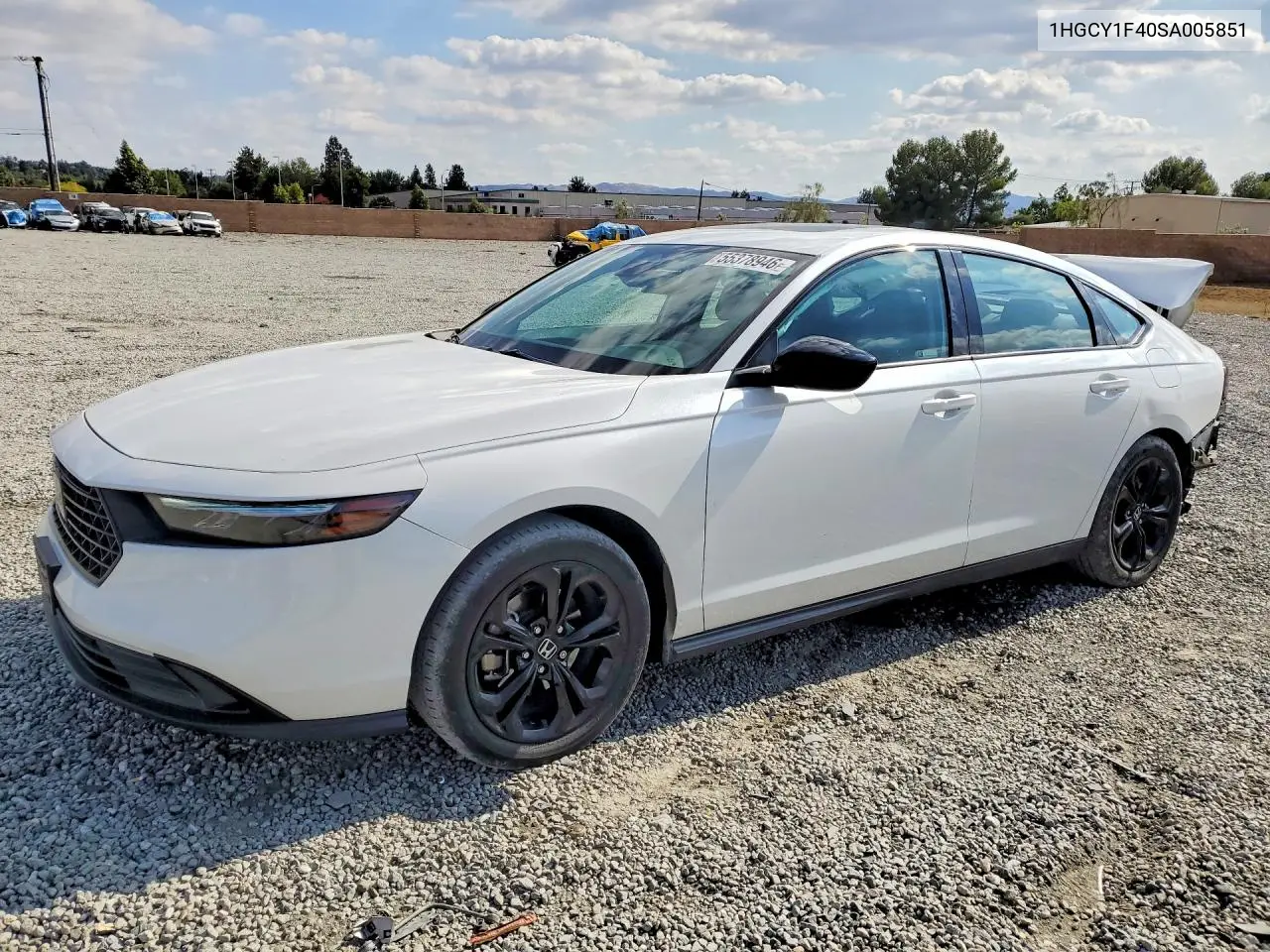 2025 Honda Accord Se VIN: 1HGCY1F40SA005851 Lot: 55378946