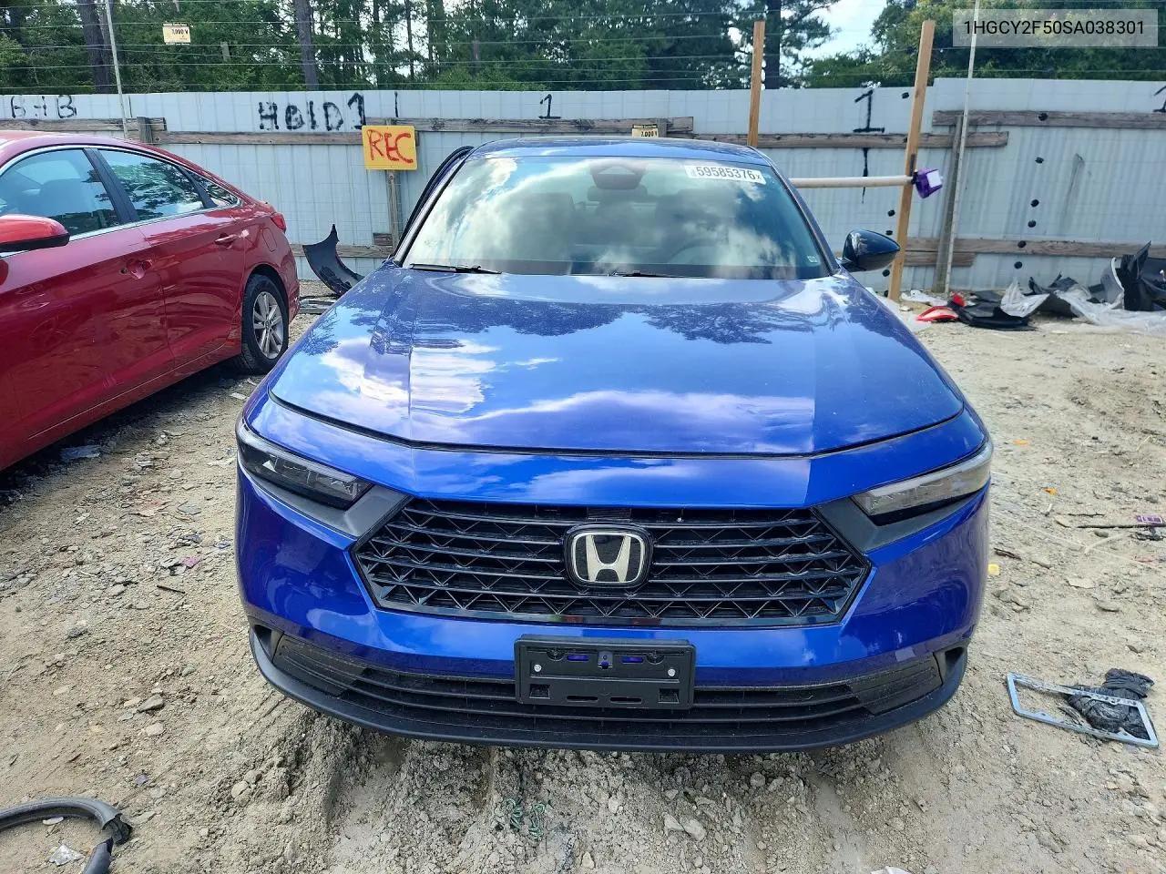 2025 Honda Accord VIN: 1HGCY2F50SA038301 Lot: 59585376