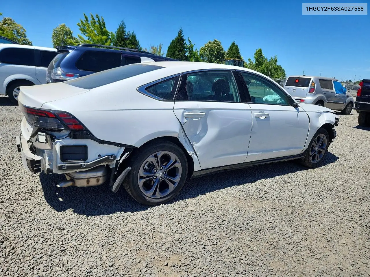 2025 Honda Accord Hybrid Exl VIN: 1HGCY2F63SA027558 Lot: 59915516