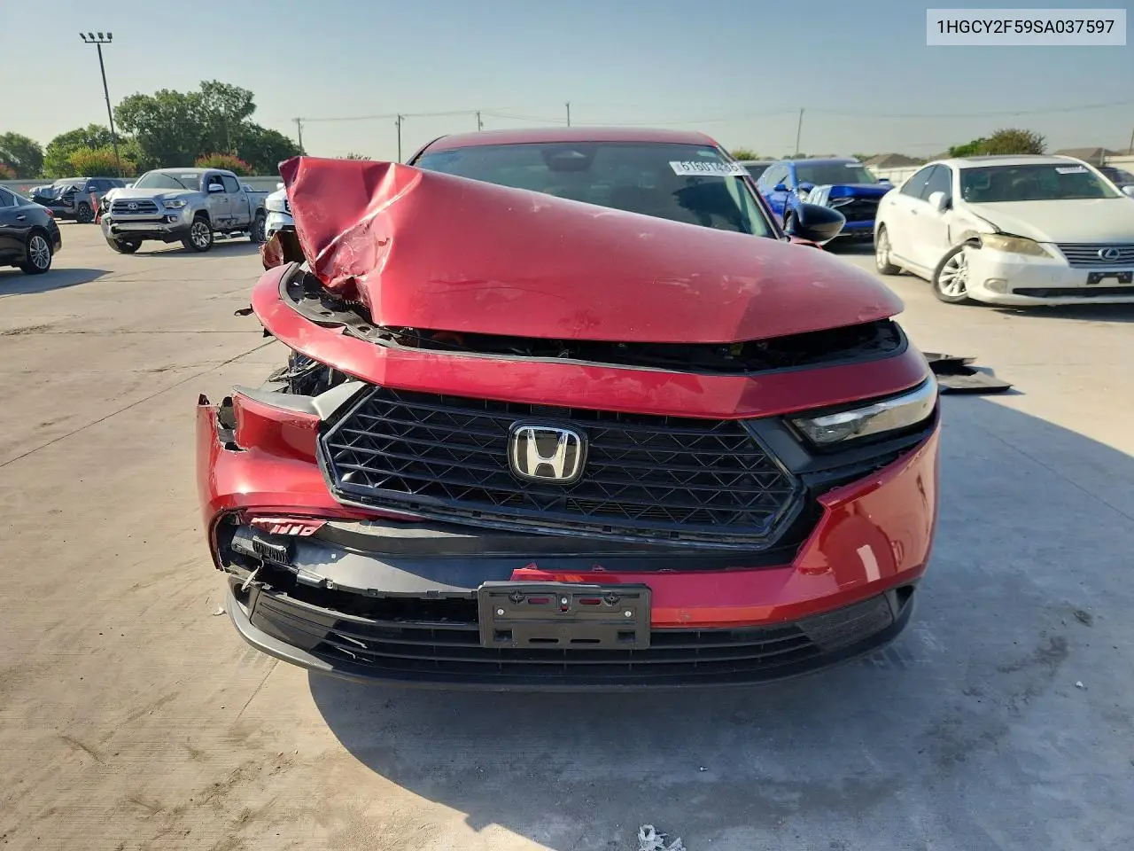 2025 Honda Accord Hybrid Sport VIN: 1HGCY2F59SA037597 Lot: 61601436