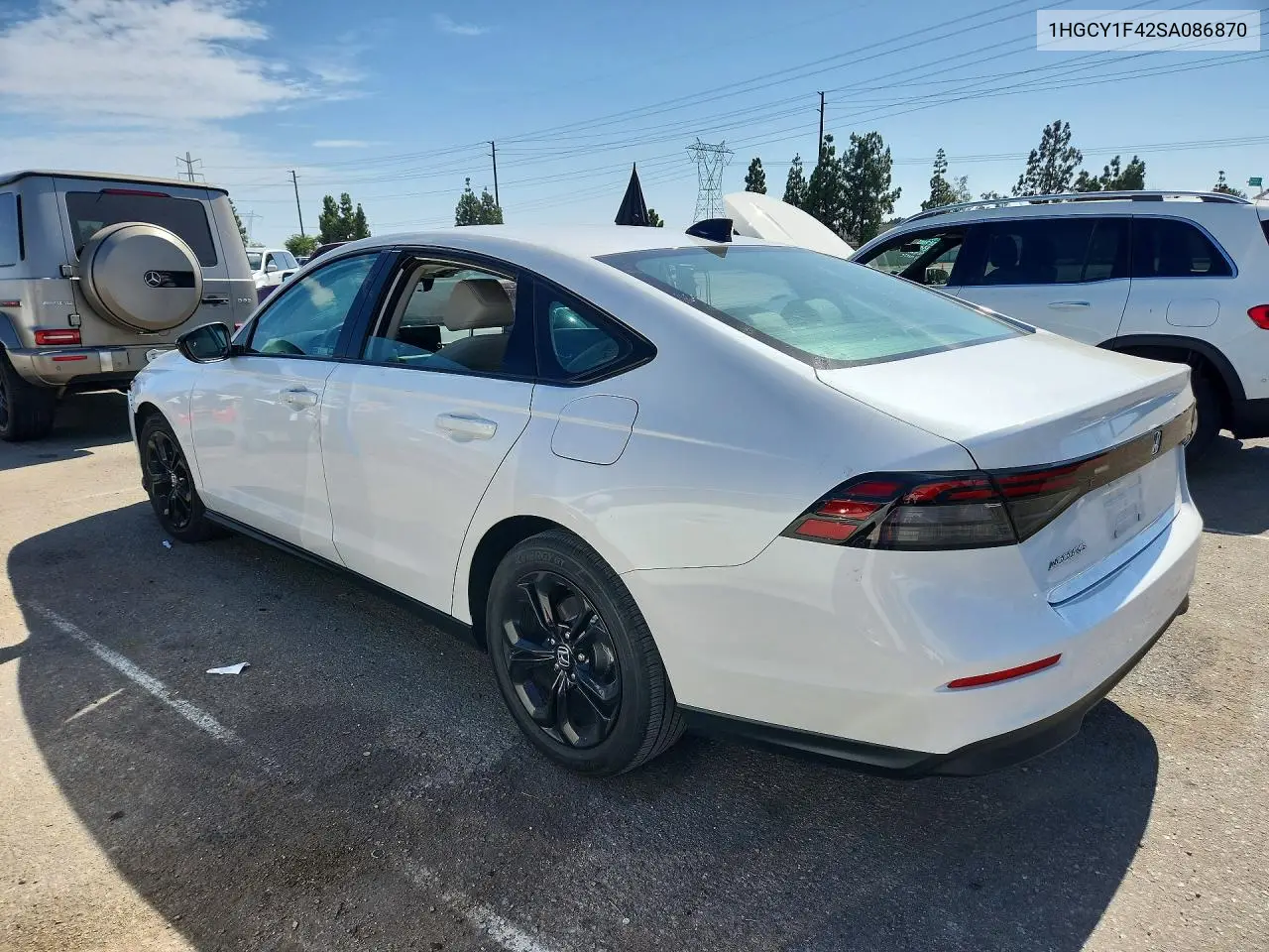 2025 Honda Accord Se VIN: 1HGCY1F42SA086870 Lot: 61802056