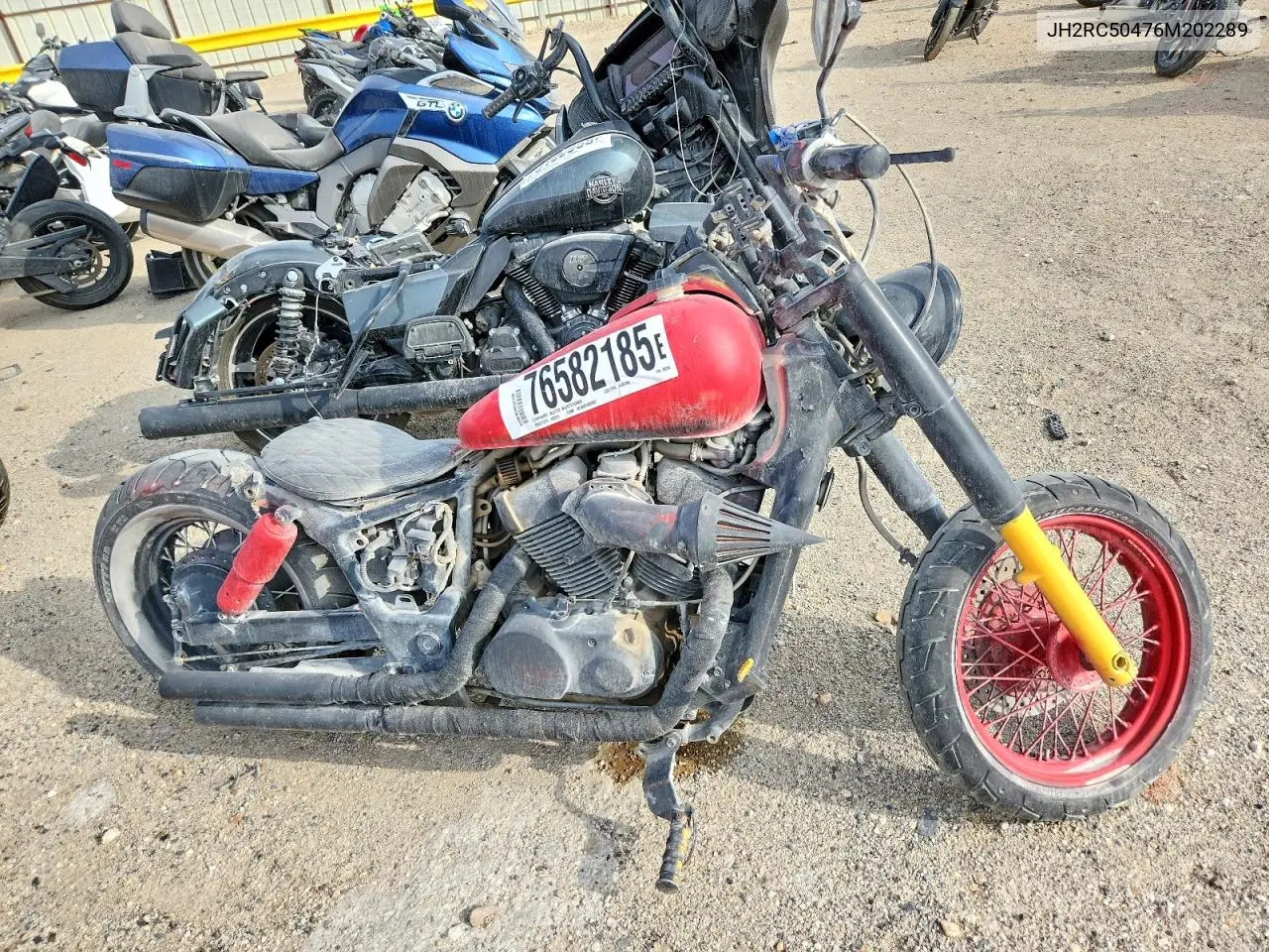 2006 Honda Motorcycle VIN: JH2RC50476M202289 Lot: 76582185