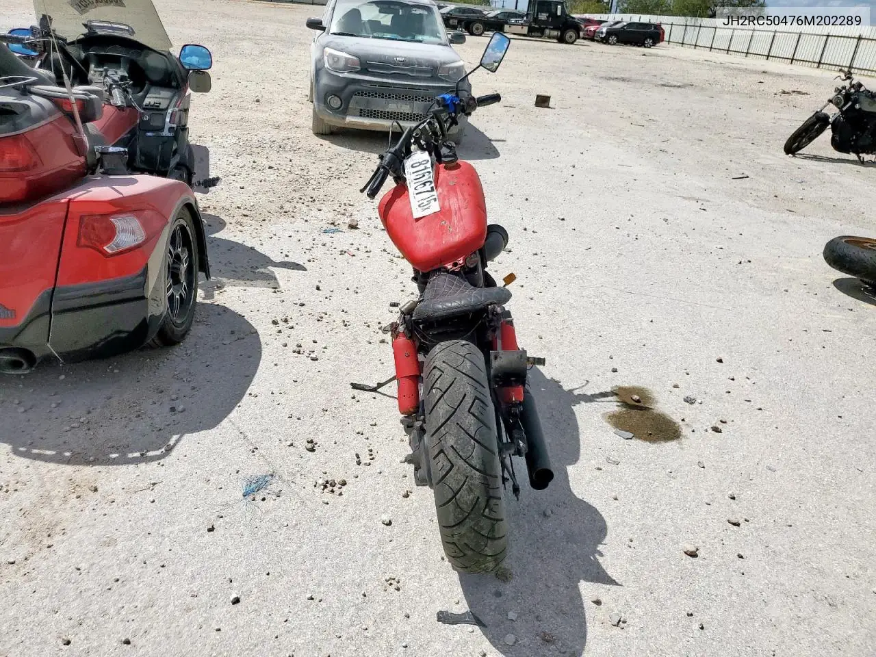 2006 Honda Motorcycle VIN: JH2RC50476M202289 Lot: 76582185