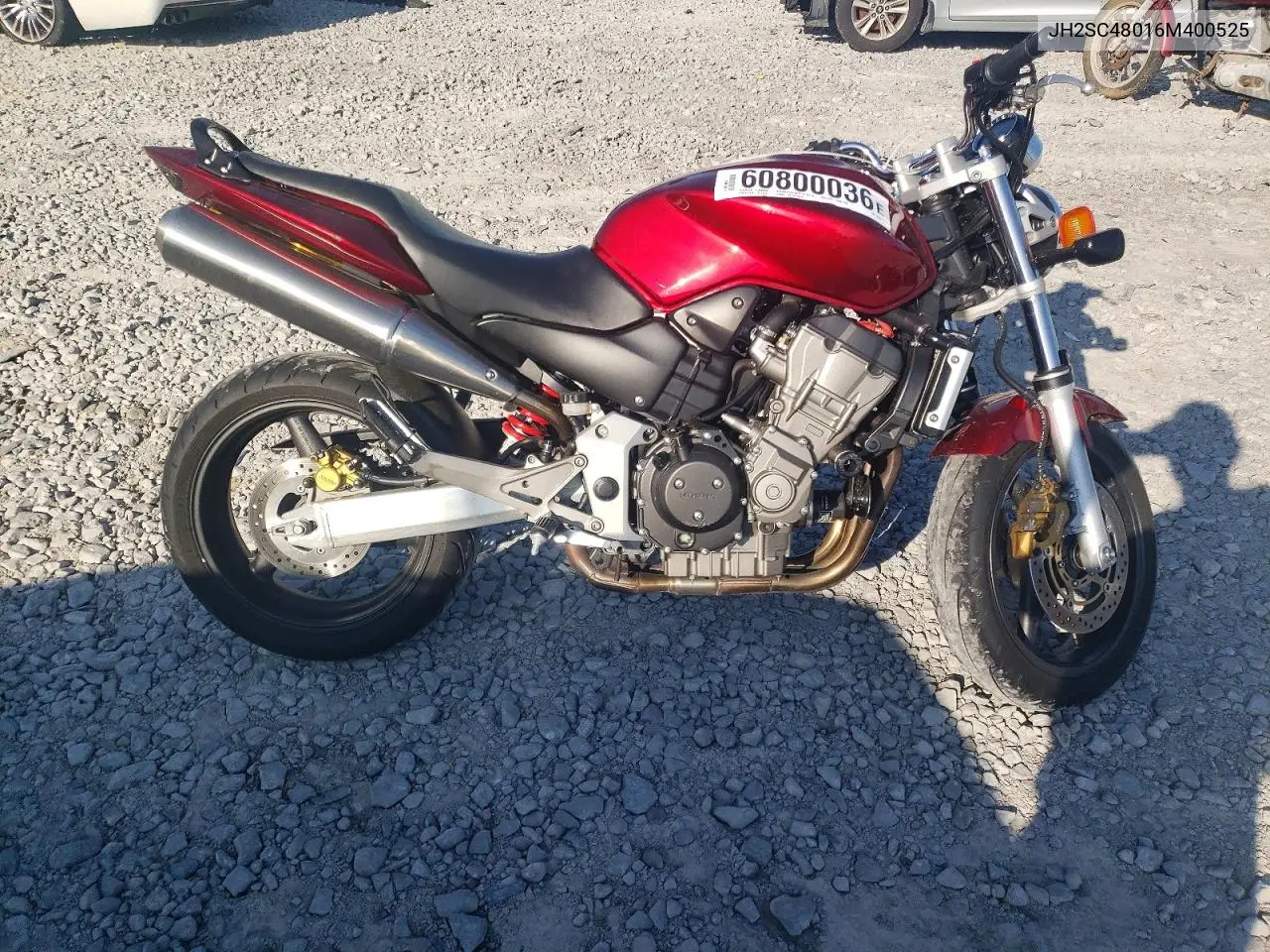 2006 Honda Cb900 F VIN: JH2SC48016M400525 Lot: 60800036