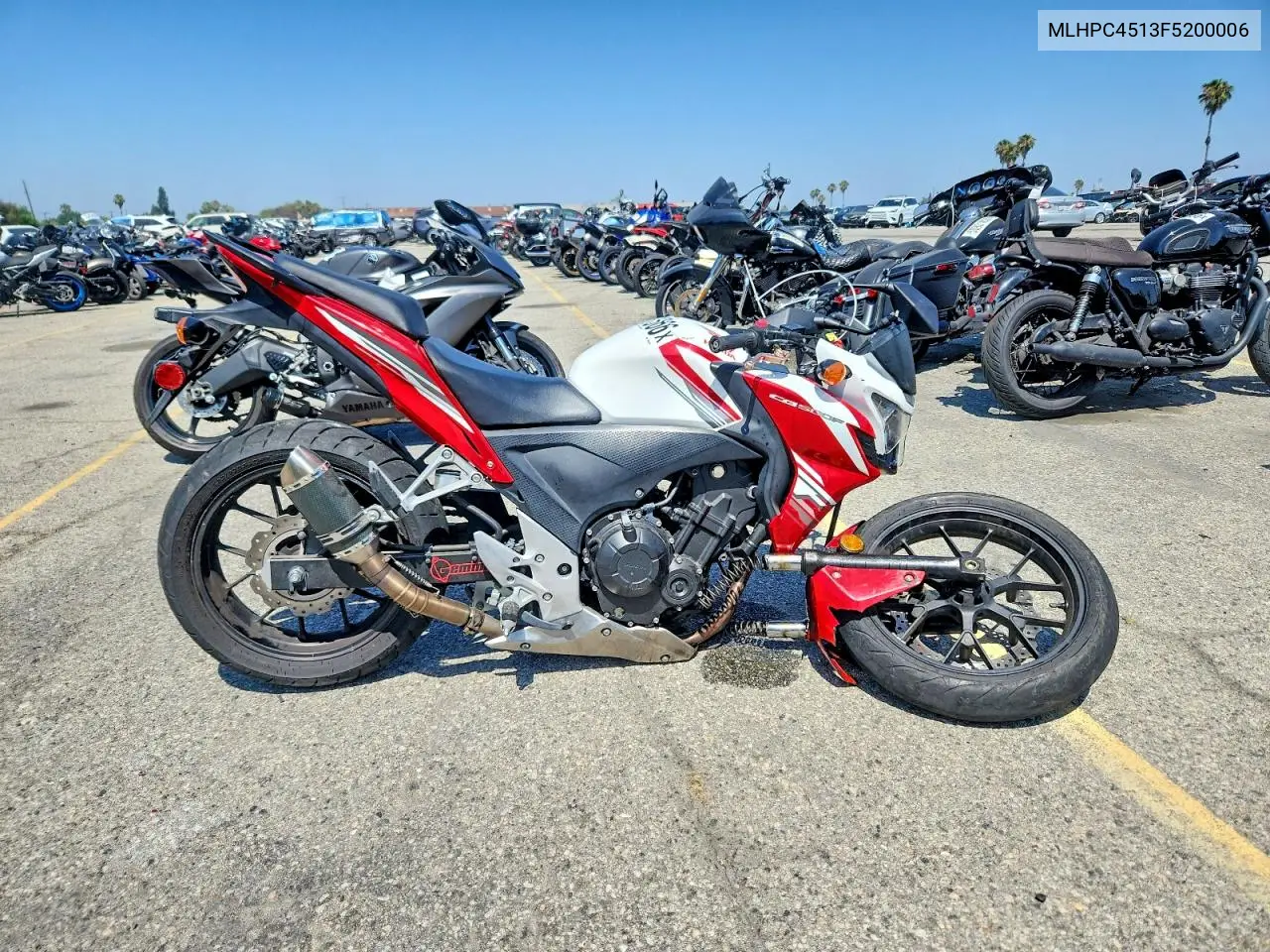 2015 Honda Cb500 F VIN: MLHPC4513F5200006 Lot: 55931366