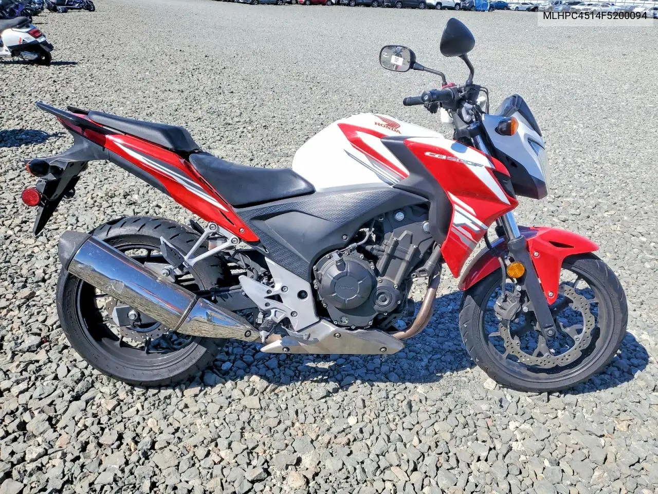 2015 Honda Cb500 F VIN: MLHPC4514F5200094 Lot: 85793105