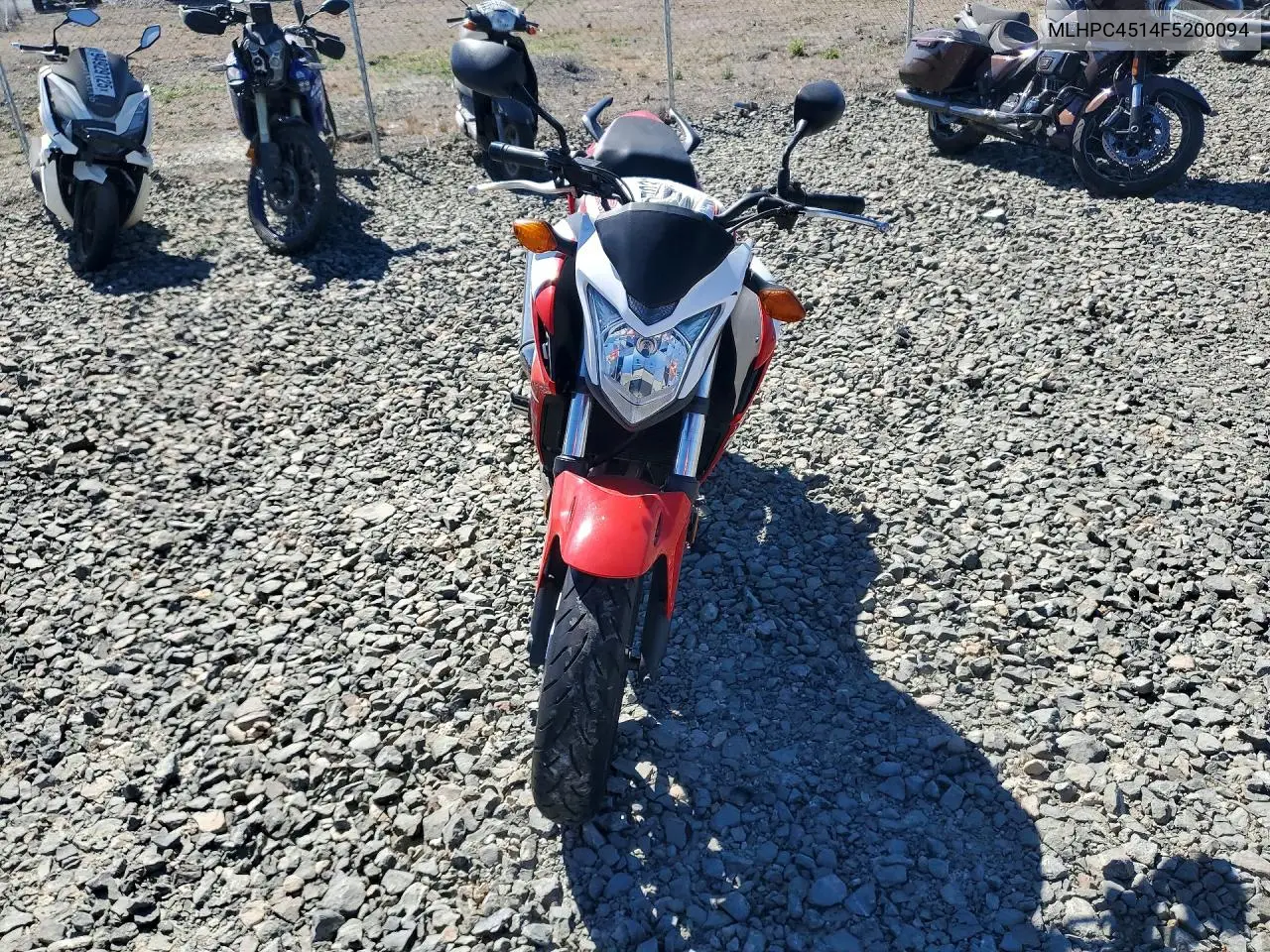 2015 Honda Cb500 F VIN: MLHPC4514F5200094 Lot: 85793105