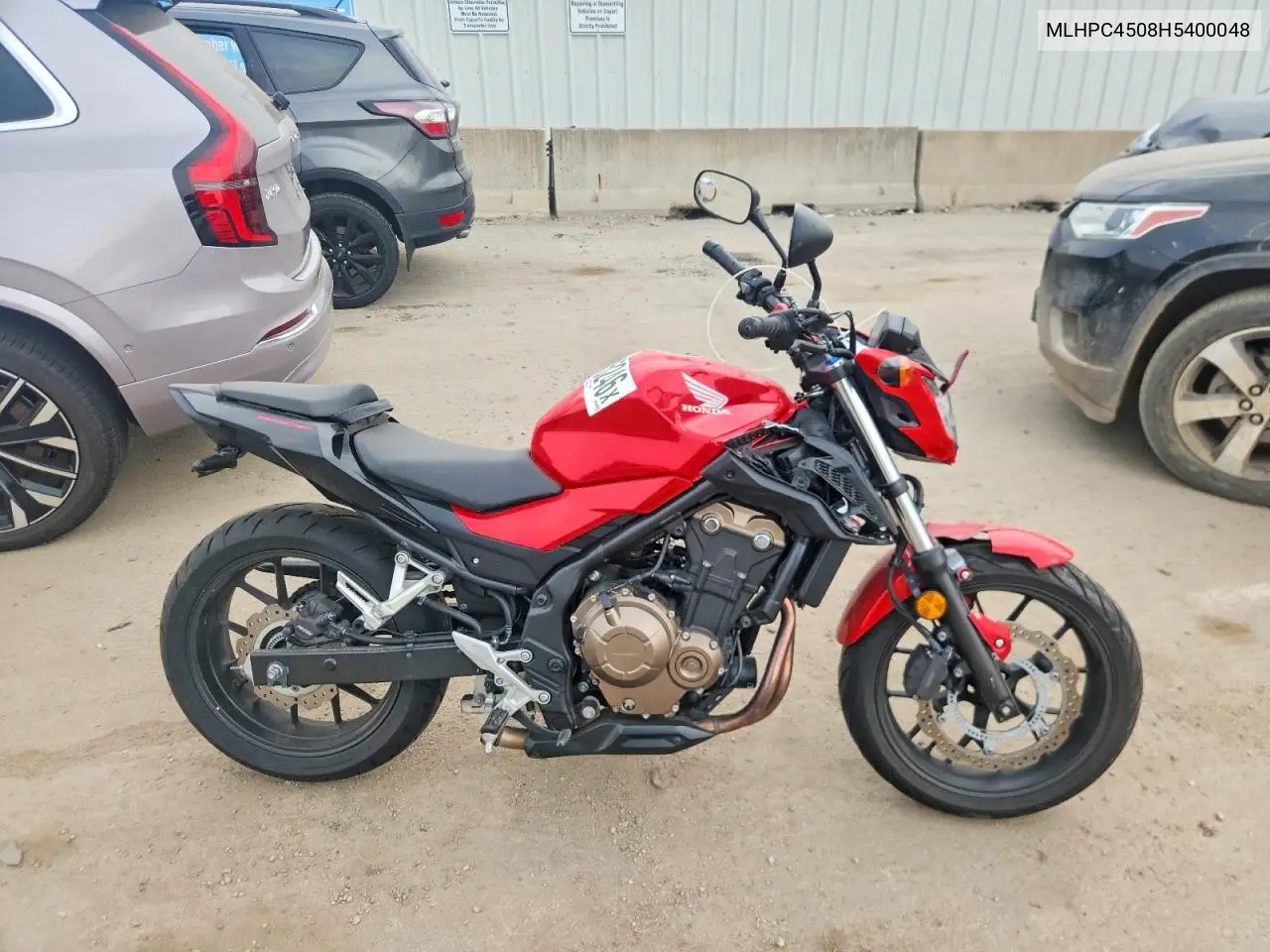 2017 Honda Cb500 Fa - Abs VIN: MLHPC4508H5400048 Lot: 61415246