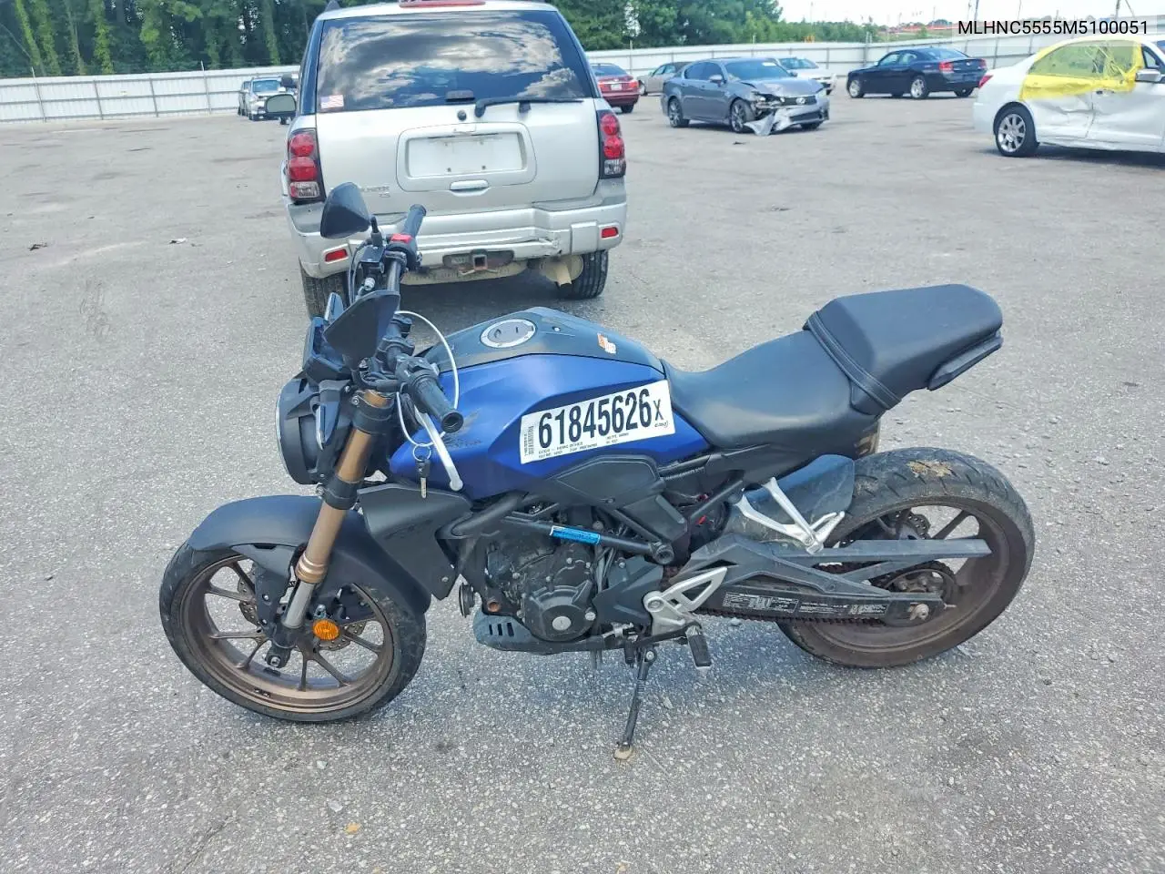 2021 Honda Cbf300 Na VIN: MLHNC5555M5100051 Lot: 61845626
