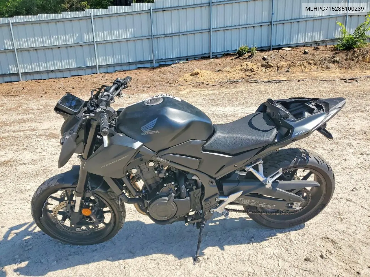 2025 Honda Cb500 F VIN: MLHPC7152S5100239 Lot: 56265486