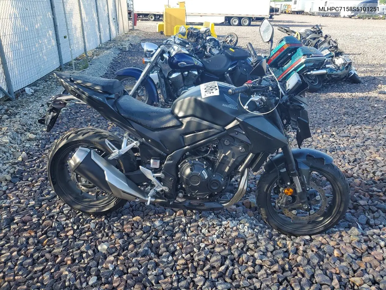 2025 Honda Cb500 F VIN: MLHPC7158S5101251 Lot: 58708486