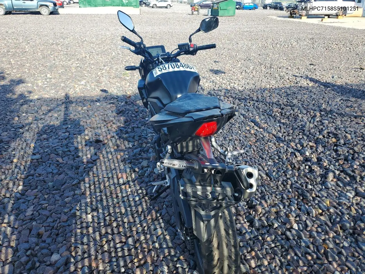 2025 Honda Cb500 F VIN: MLHPC7158S5101251 Lot: 58708486