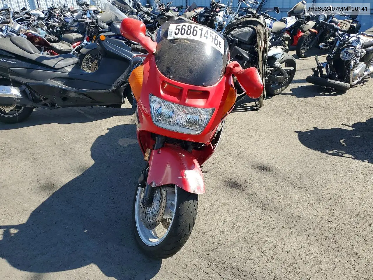 1991 Honda Cbr1000 F VIN: JH2SC2407MM100141 Lot: 56861456