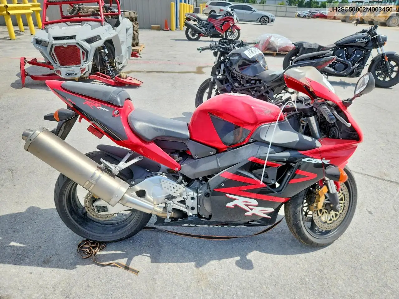 2002 Honda Cbr954Rr VIN: JH2SC50002M003450 Lot: 59150626