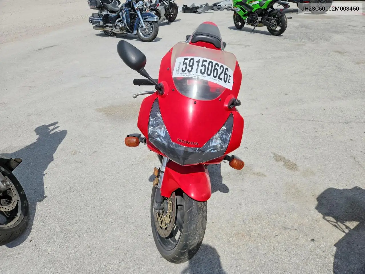 2002 Honda Cbr954Rr VIN: JH2SC50002M003450 Lot: 59150626