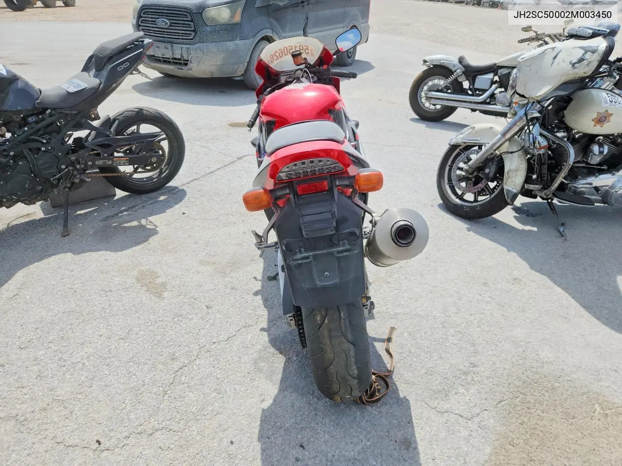 2002 Honda Cbr954Rr VIN: JH2SC50002M003450 Lot: 59150626