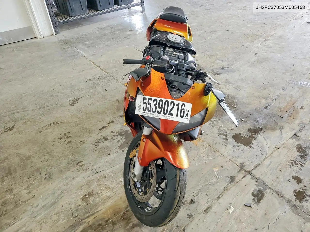 2003 Honda Cbr600 VIN: JH2PC37053M005468 Lot: 55390216