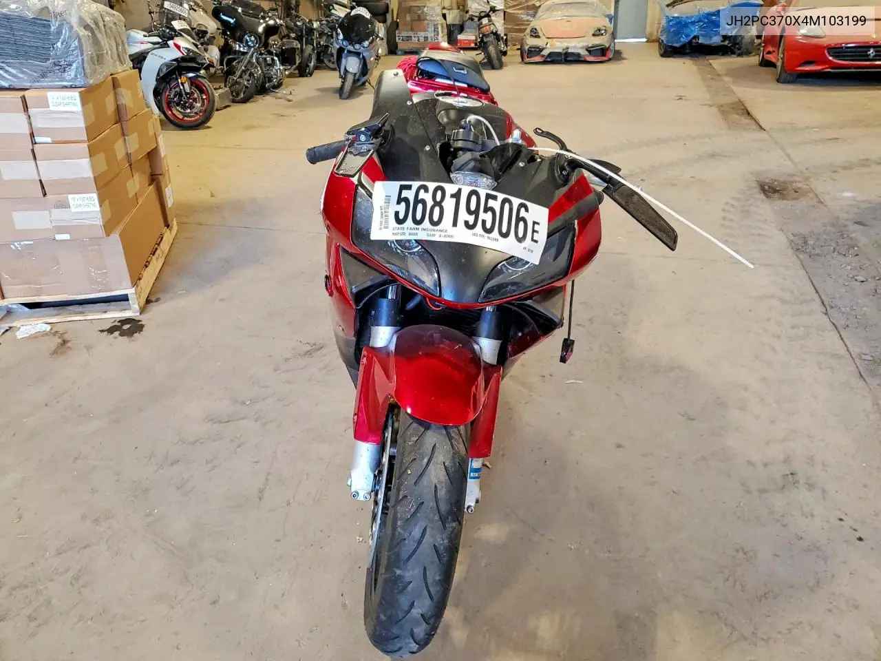 2004 Honda Cbr600 Rr VIN: JH2PC370X4M103199 Lot: 56819506