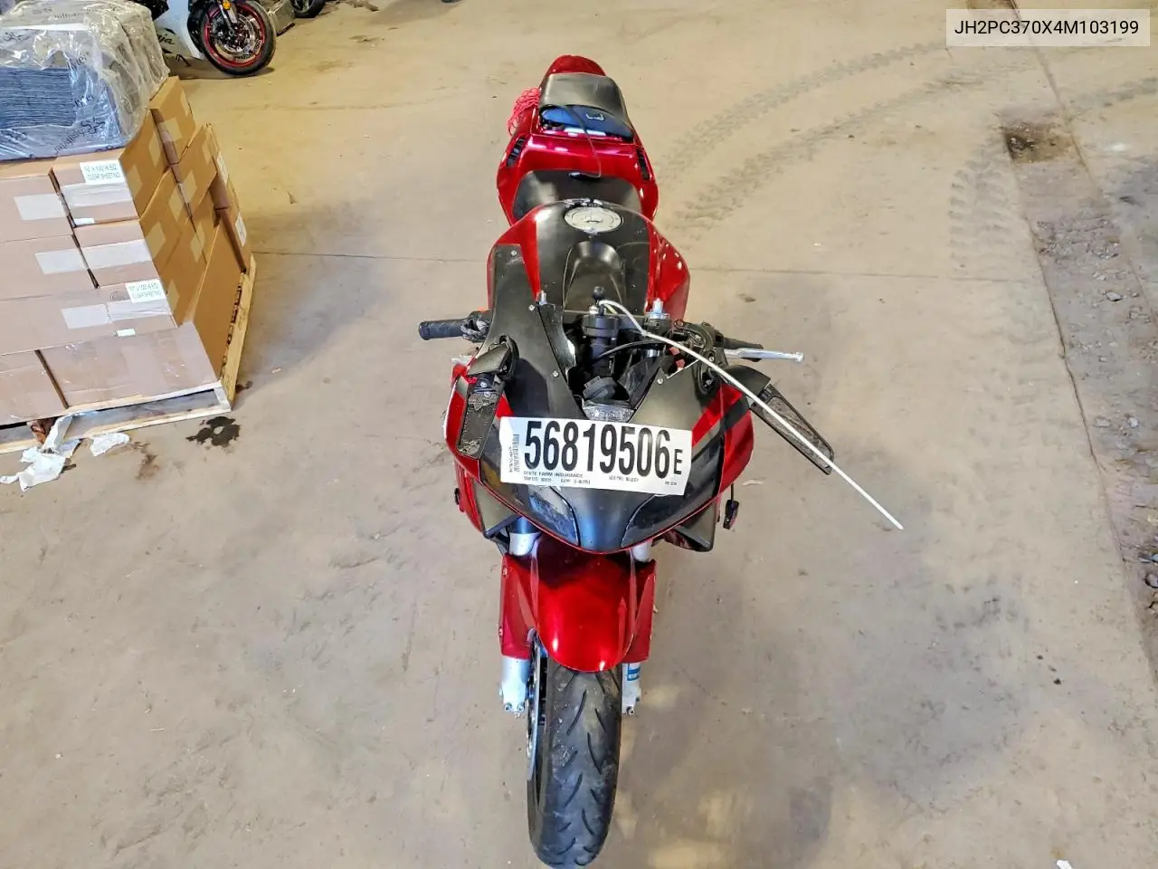2004 Honda Cbr600 Rr VIN: JH2PC370X4M103199 Lot: 56819506