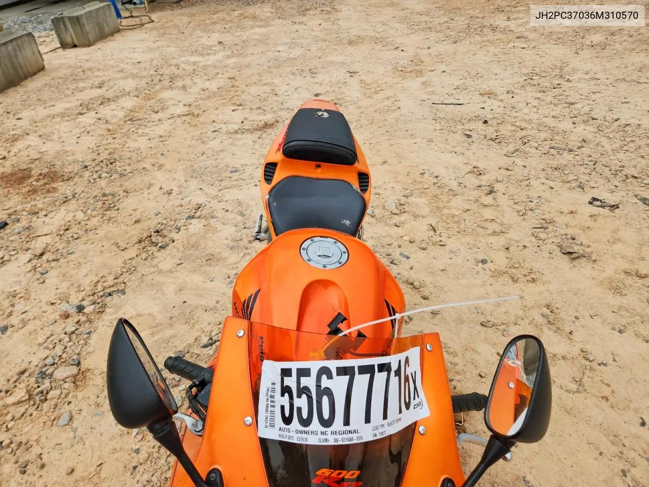 2006 Honda Cbr600 Rr VIN: JH2PC37036M310570 Lot: 55677716