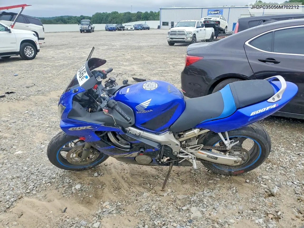 2006 Honda Cbr600 F4 VIN: JH2PC35056M702212 Lot: 55720346