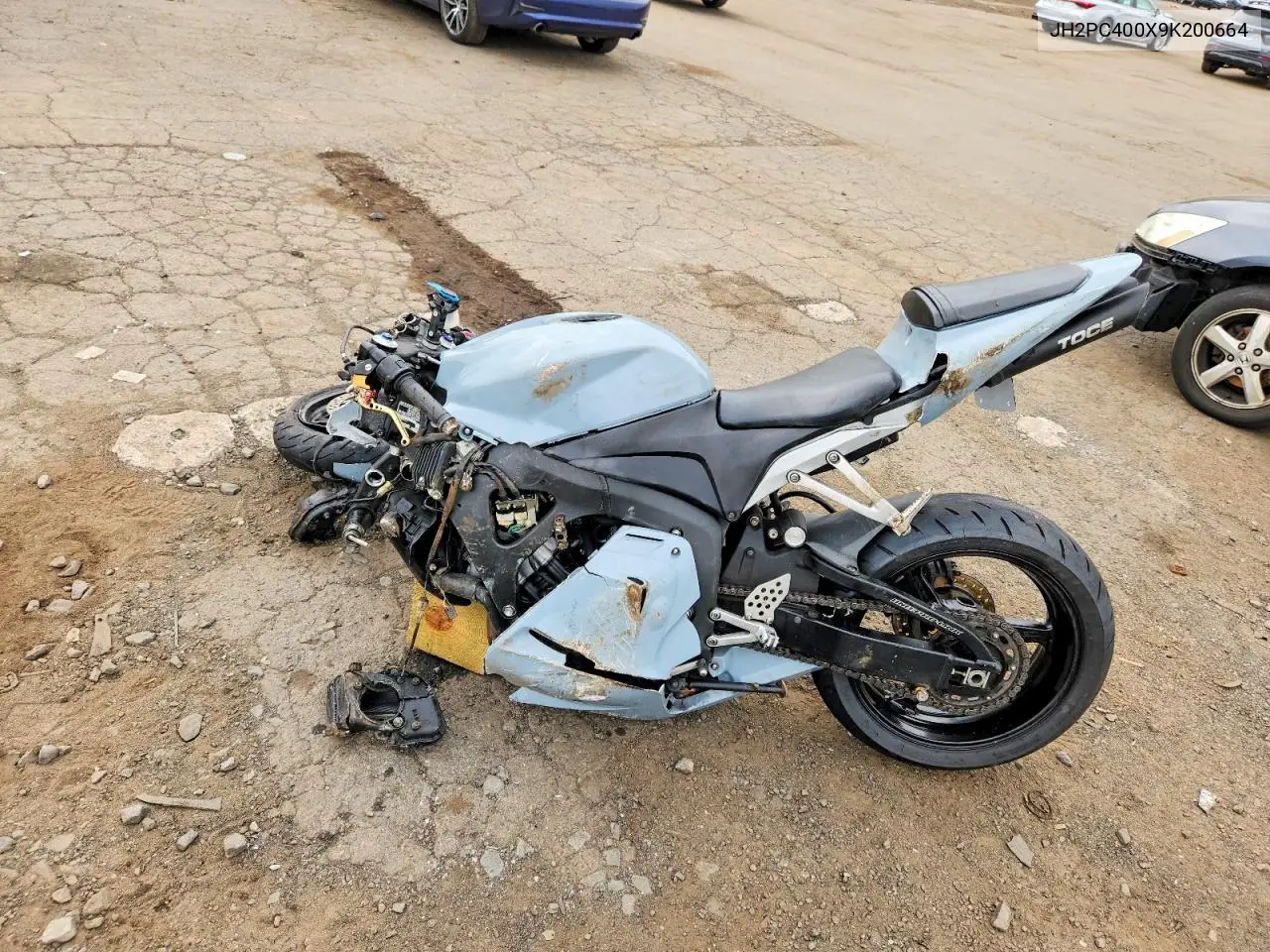 2006 Honda Cbr600Rr VIN: JH2PC400X9K200664 Lot: 62023726