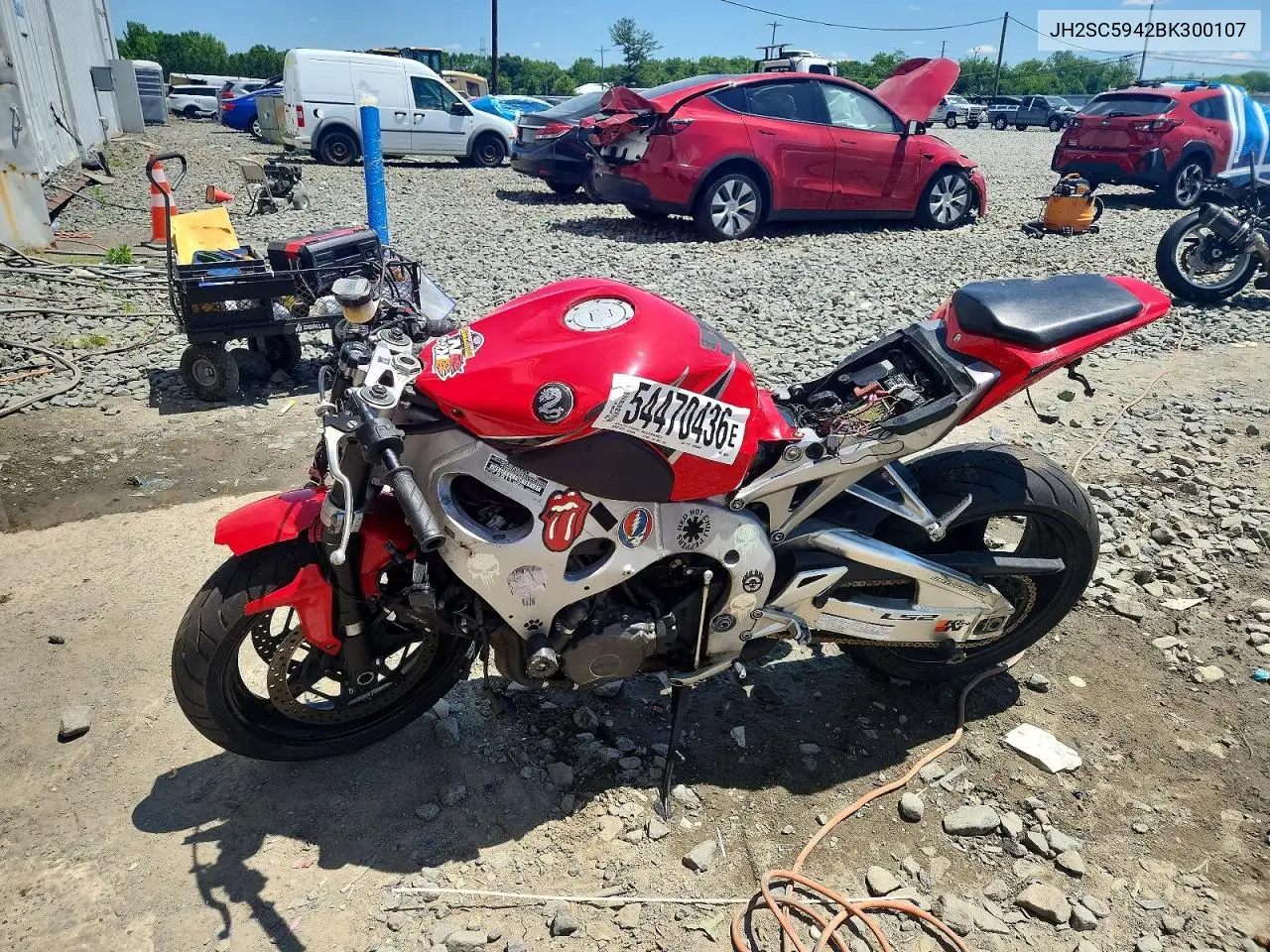 2011 Honda Cbr1000 Rr VIN: JH2SC5942BK300107 Lot: 54470436