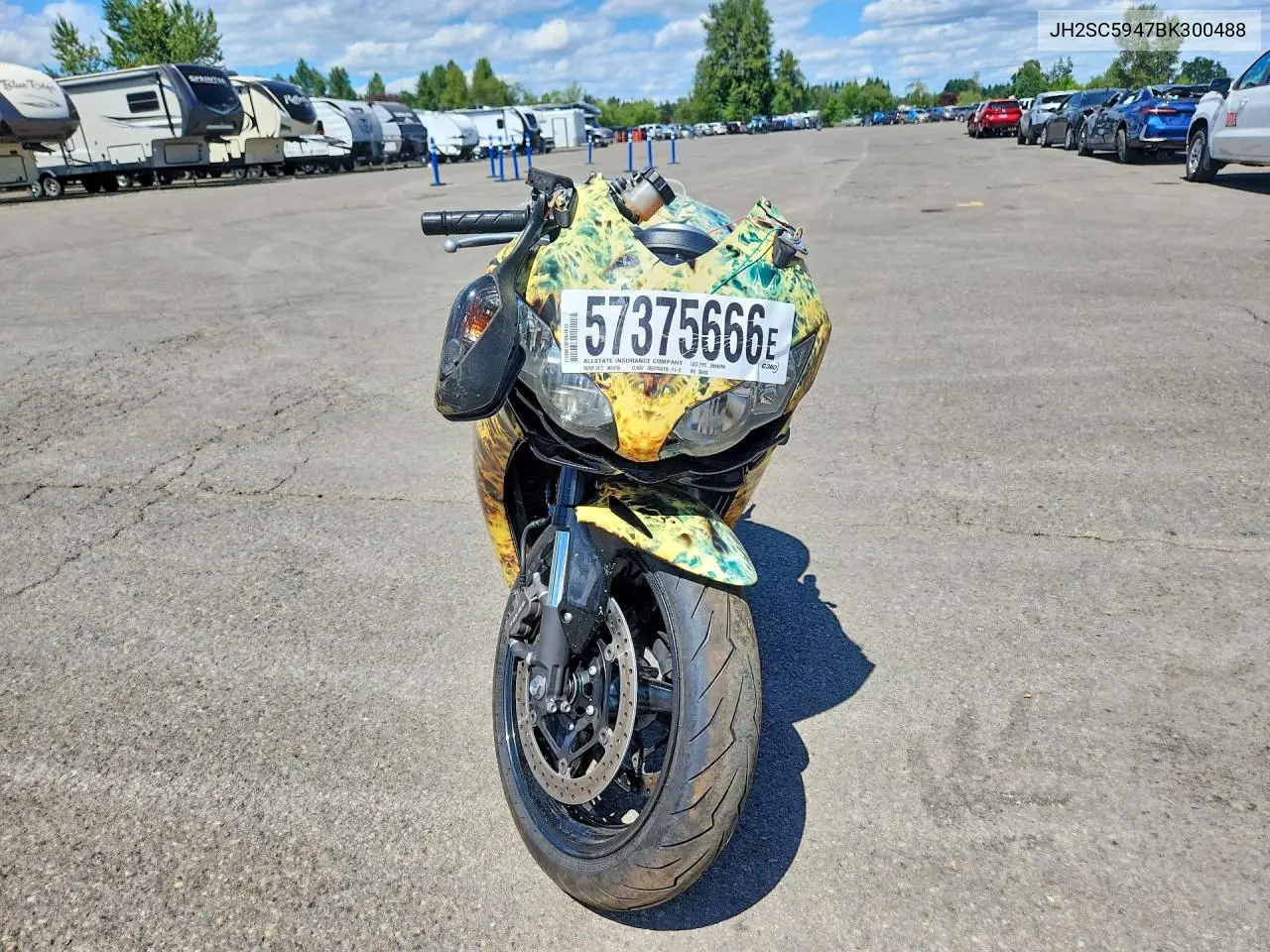 2011 Honda Cbr1000 Rr VIN: JH2SC5947BK300488 Lot: 57375666