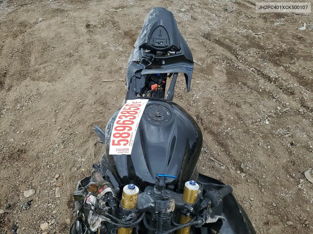 2012 Honda Cbr600 Rr VIN: JH2PC401XCK500107 Lot: 58963856