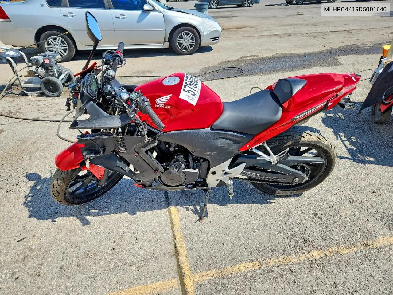 2013 Honda Cbr500 R VIN: MLHPC4419D5001640 Lot: 57560536