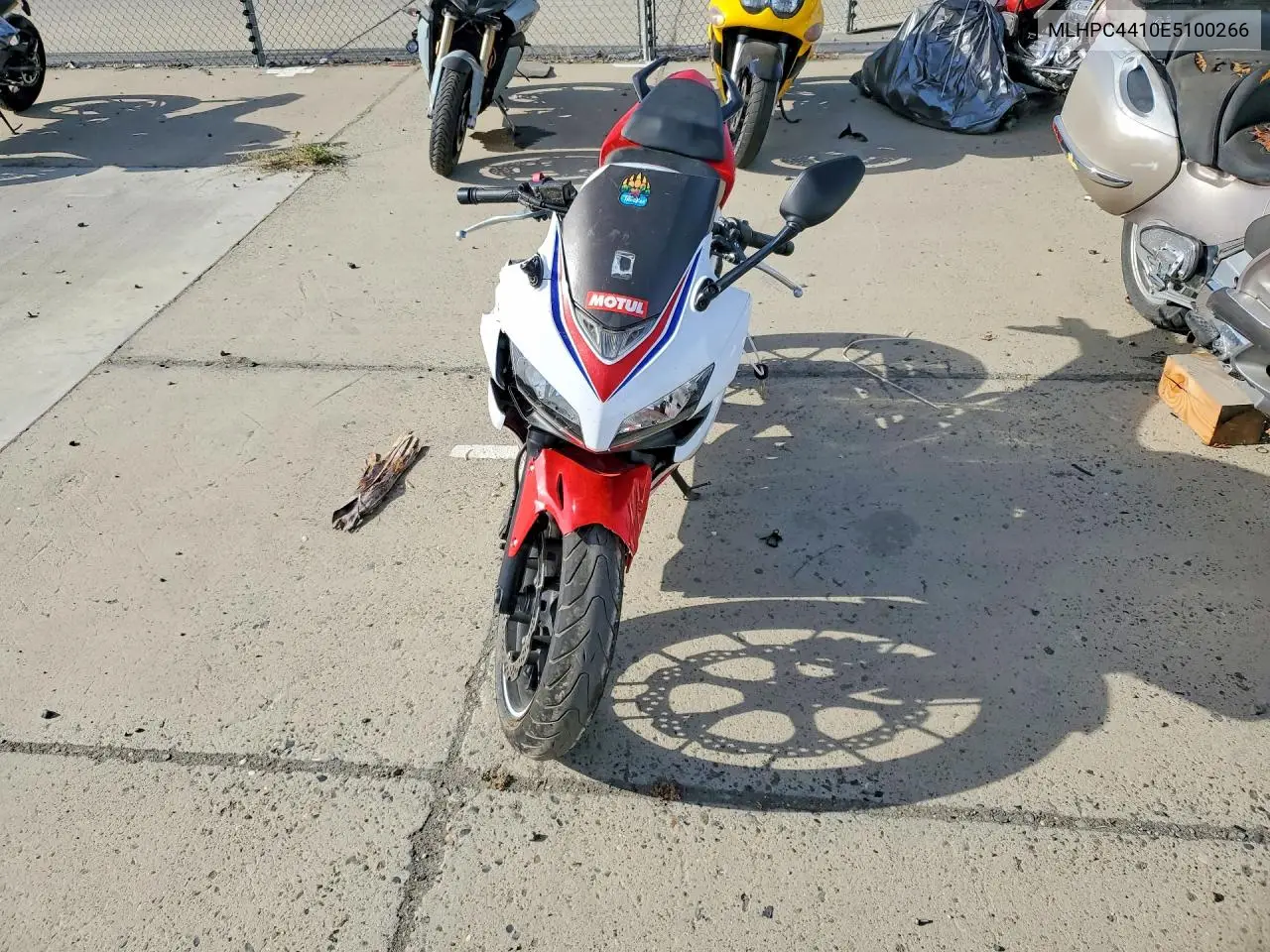2014 Honda Cbr500 R VIN: MLHPC4410E5100266 Lot: 59700676