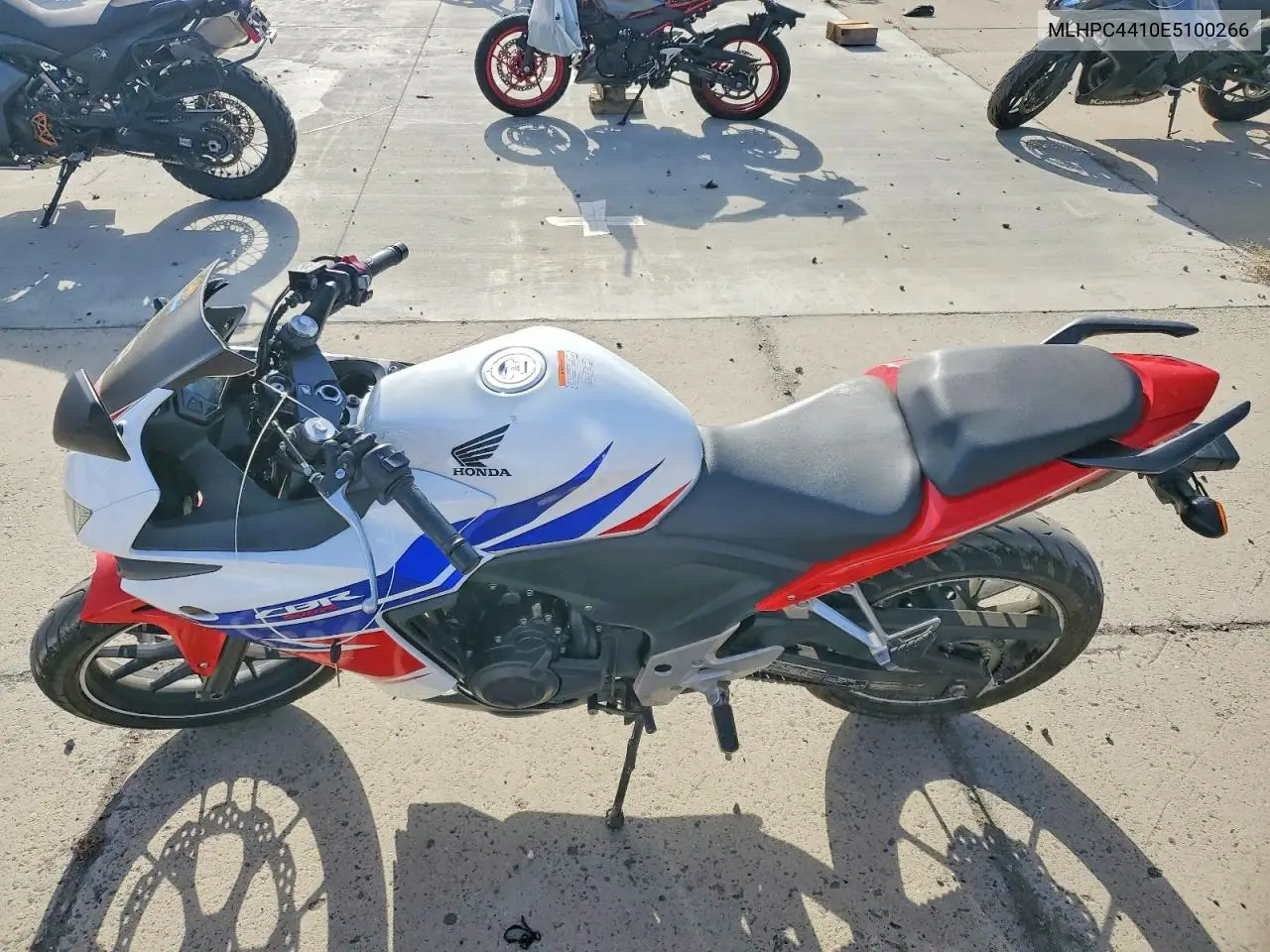2014 Honda Cbr500 R VIN: MLHPC4410E5100266 Lot: 59700676