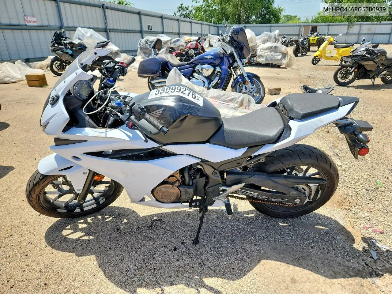 2016 Honda Cbr500 R VIN: MLHPC4468G5300939 Lot: 58999276