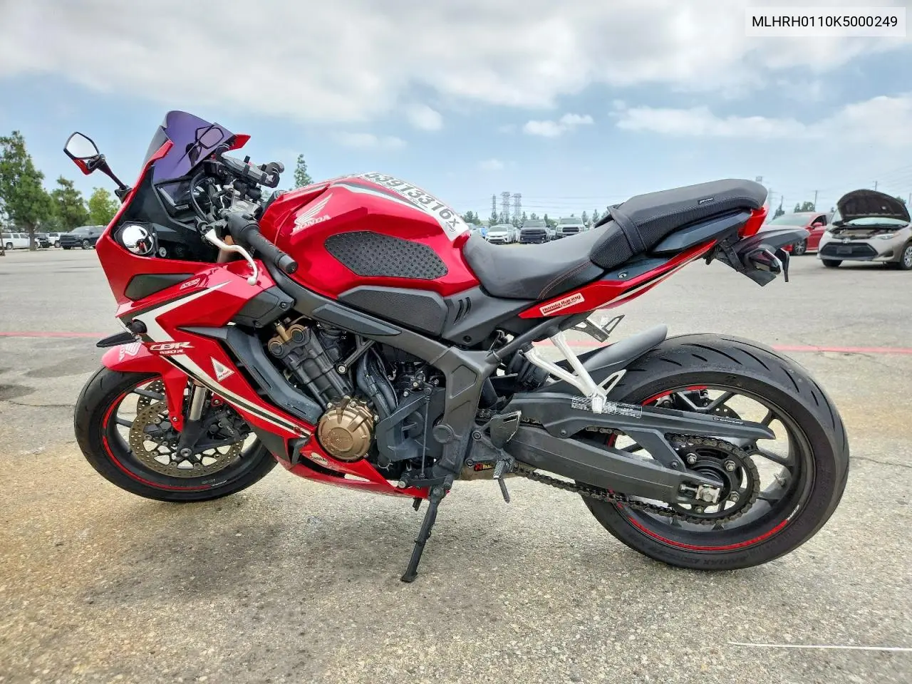 2019 Honda Cbr650 R VIN: MLHRH0110K5000249 Lot: 53913316