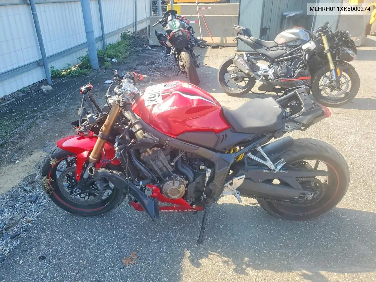 2019 Honda Cbr650 R VIN: MLHRH011XK5000274 Lot: 60949436