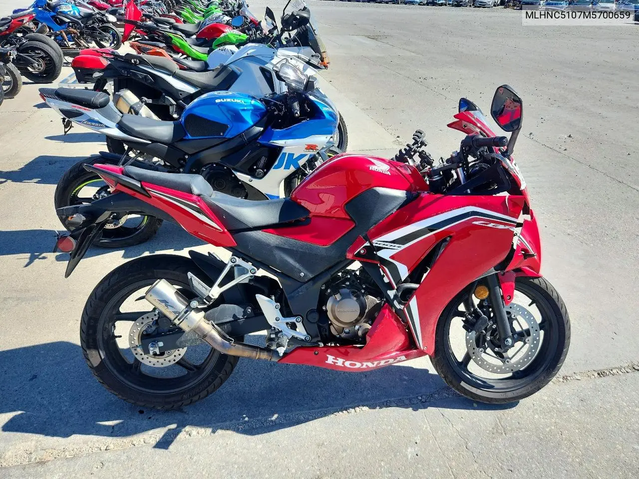 2021 Honda Cbr300 R VIN: MLHNC5107M5700659 Lot: 57114006