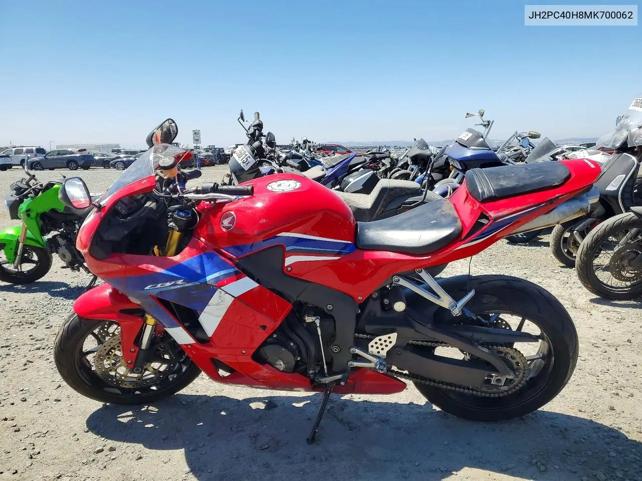 2021 Honda Cbr600 Rr VIN: JH2PC40H8MK700062 Lot: 58717876