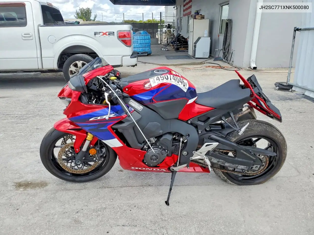 2022 Honda Cbr1000 Rr VIN: JH2SC771XNK500080 Lot: 49074046