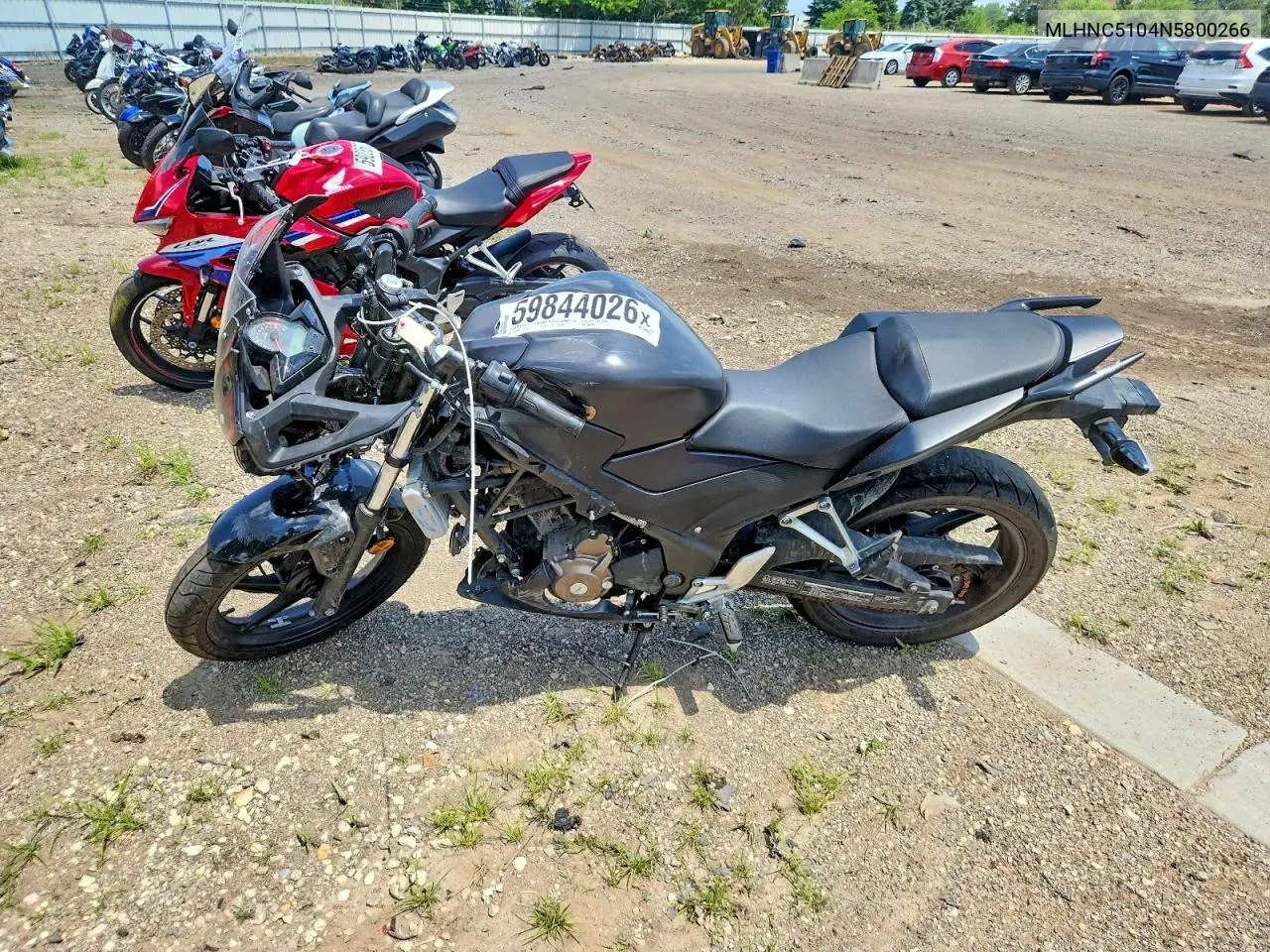 2022 Honda Cbr300 VIN: MLHNC5104N5800266 Lot: 59844026