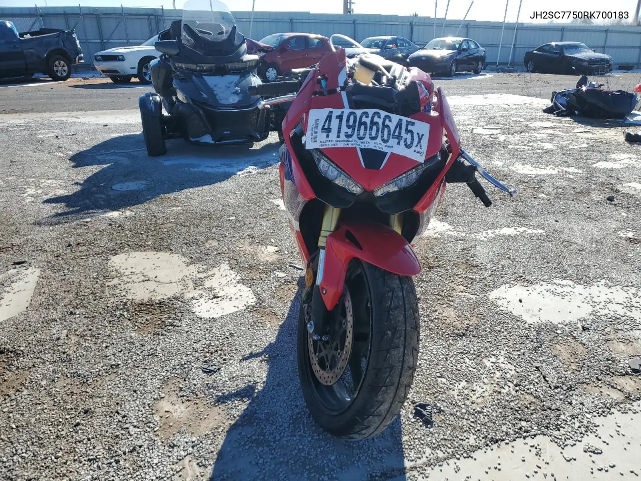 2024 Honda Cbr1000 Ra VIN: JH2SC7750RK700183 Lot: 41966645