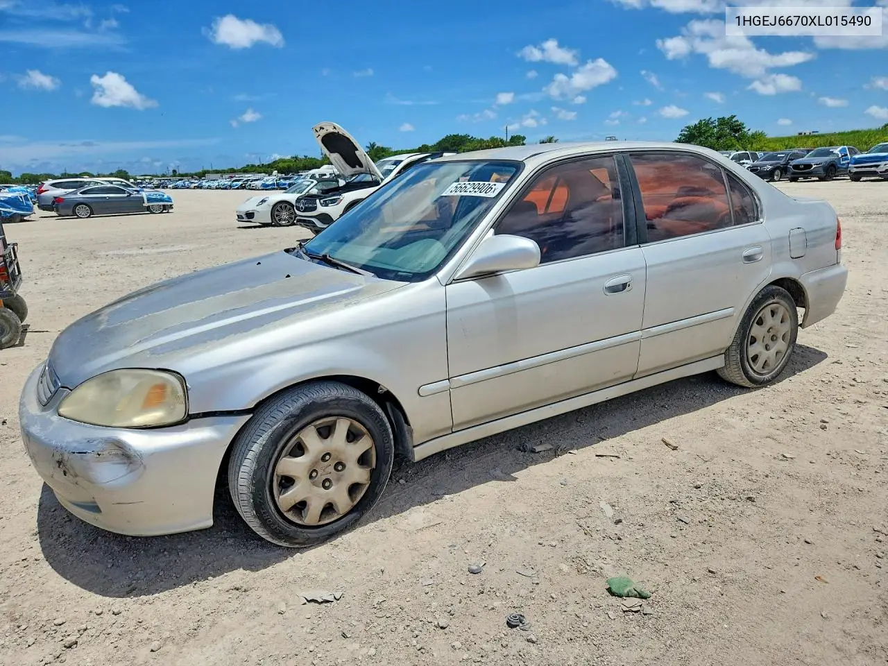 1999 Honda Civic Lx VIN: 1HGEJ6670XL015490 Lot: 56629906