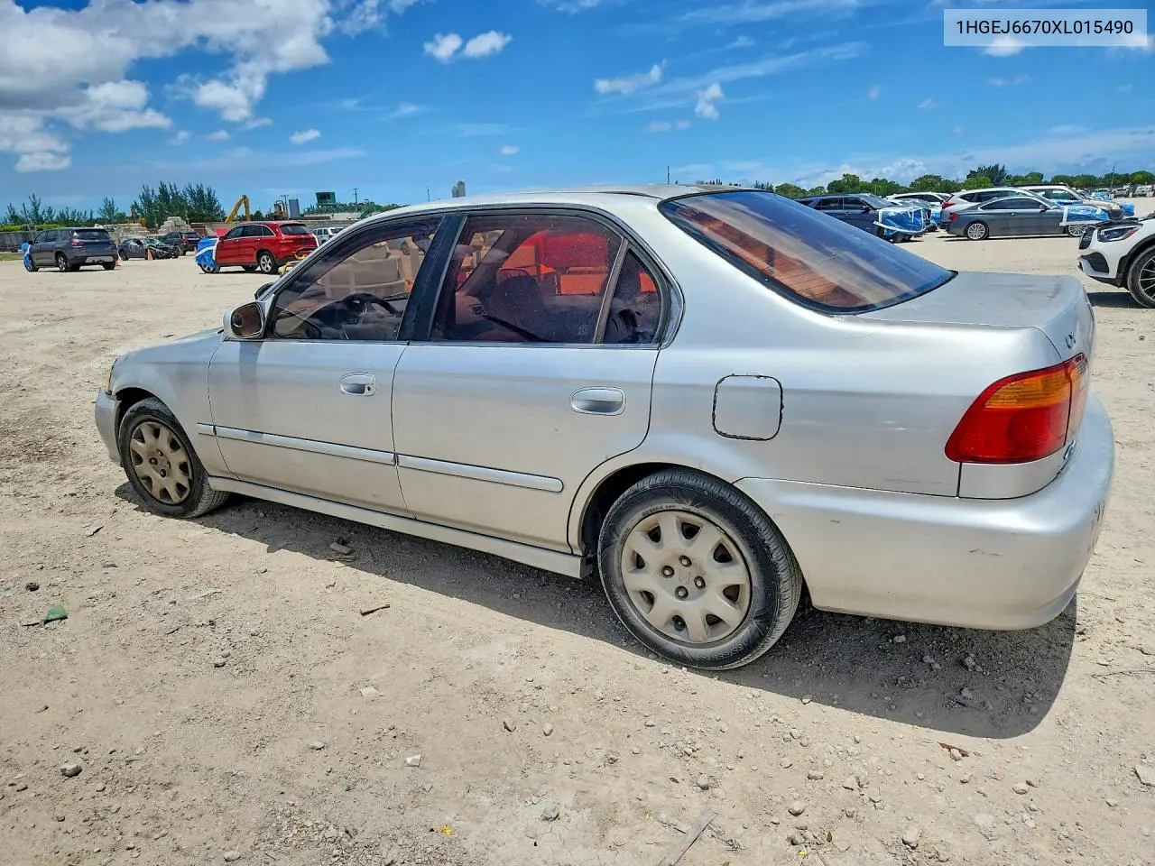 1999 Honda Civic Lx VIN: 1HGEJ6670XL015490 Lot: 56629906