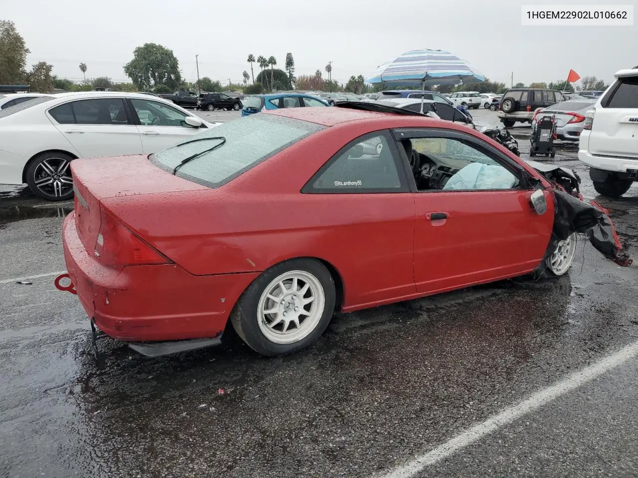 1HGEM22902L010662 2002 Honda Civic Ex
