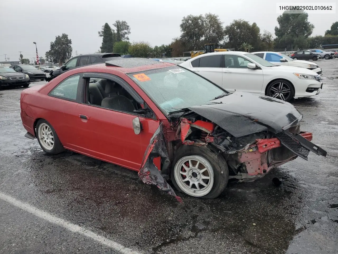 1HGEM22902L010662 2002 Honda Civic Ex