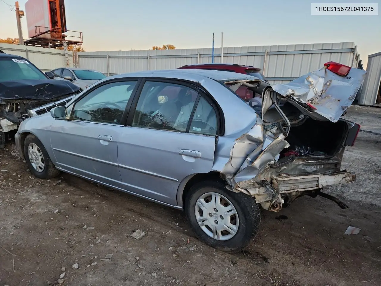 1HGES15672L041375 2002 Honda Civic Lx