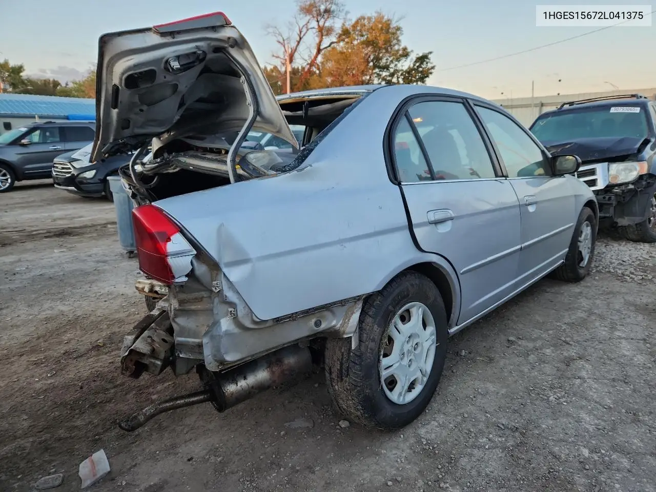 1HGES15672L041375 2002 Honda Civic Lx