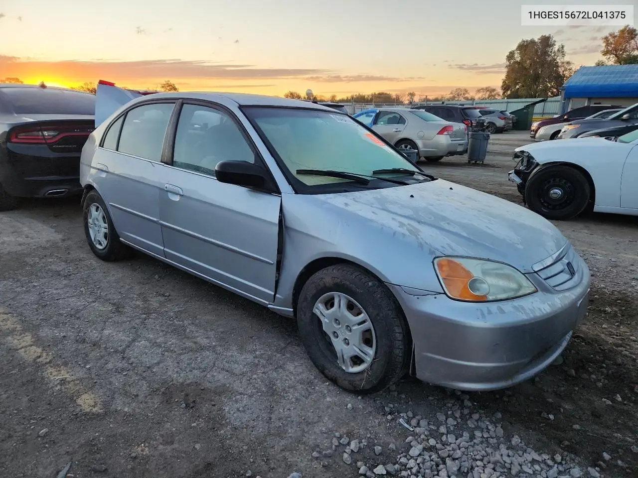 1HGES15672L041375 2002 Honda Civic Lx