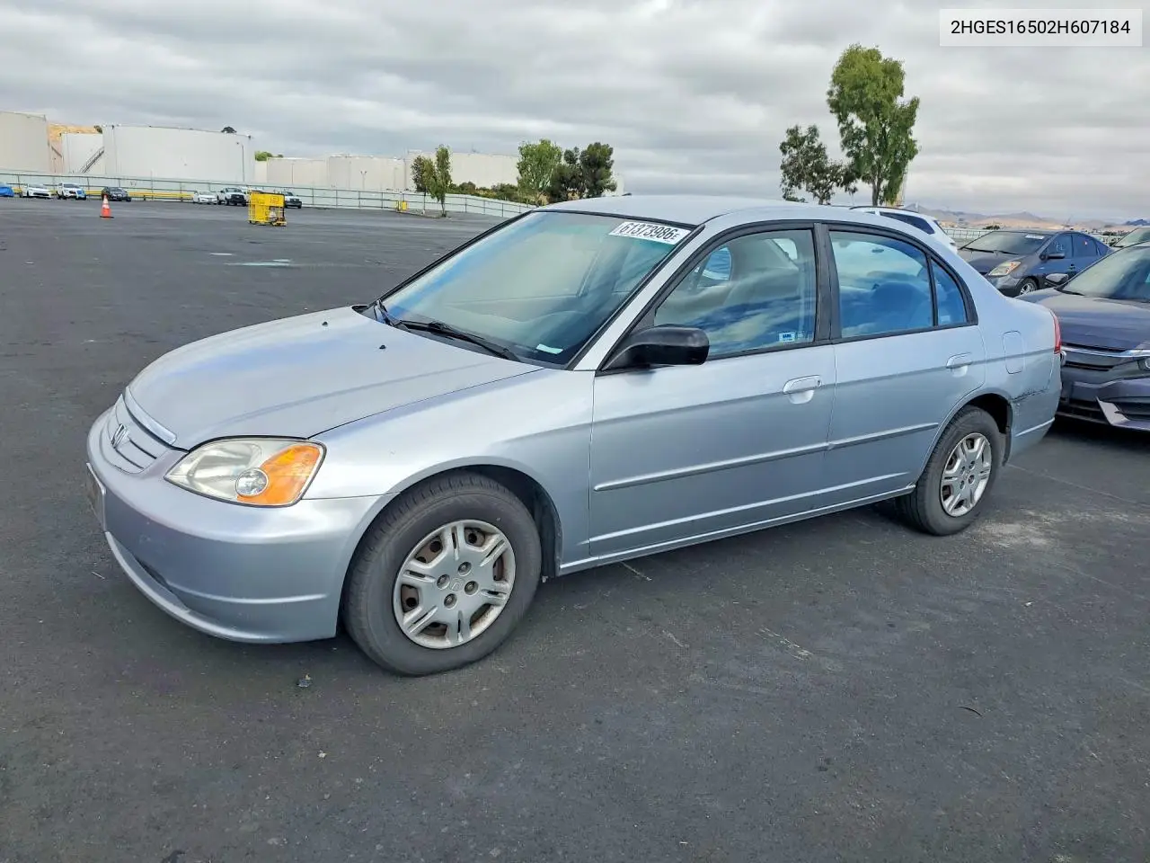 2002 Honda Civic Lx VIN: 2HGES16502H607184 Lot: 61373986