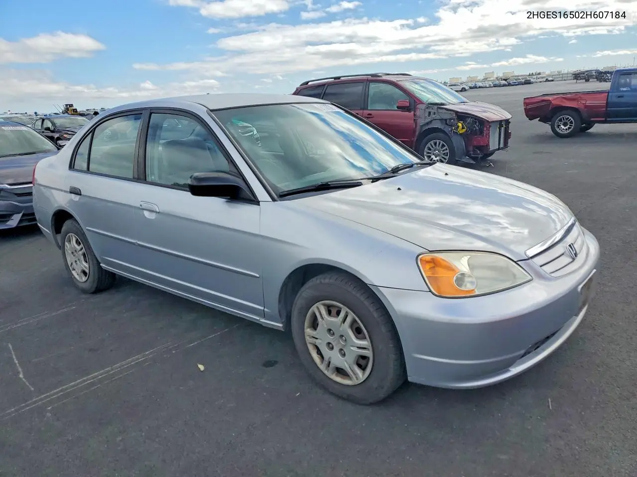 2002 Honda Civic Lx VIN: 2HGES16502H607184 Lot: 61373986