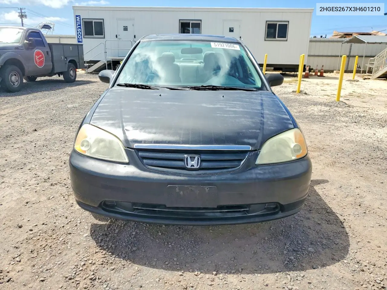 2003 Honda Civic Ex VIN: 2HGES267X3H601210 Lot: 51921006